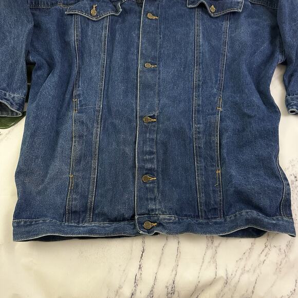 East West Womens Vintage 80s Denim Jean Jacket Plus Size 2x Butterfly Beaded - Picture 7 of 13